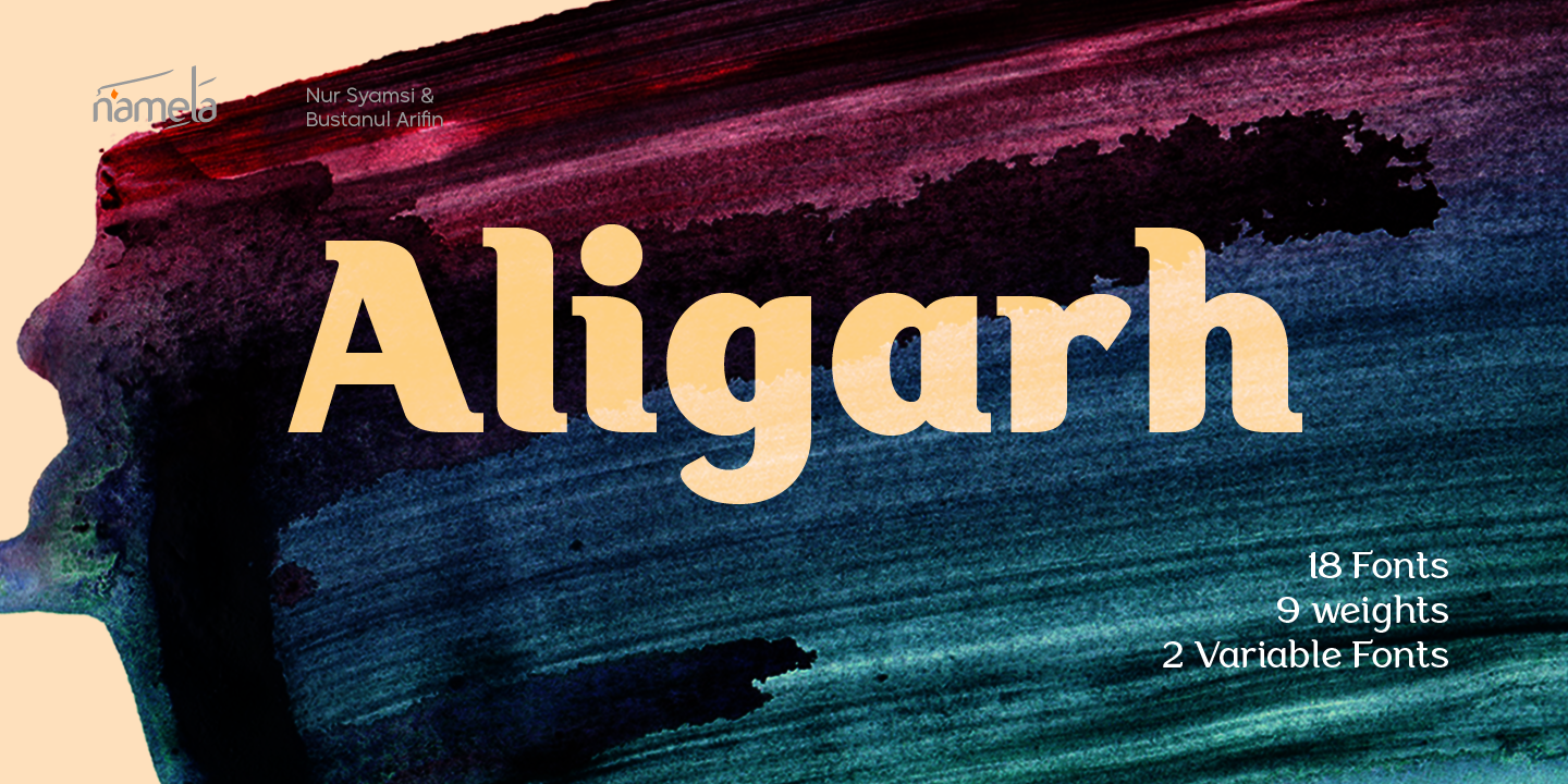 Aligarh Font preview
